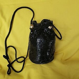 Metallic drawstring purse